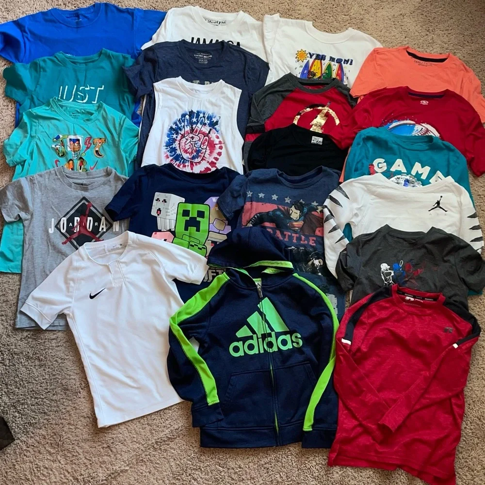 Big boys short and long sleeves tops size 8 excellent condition 22 pieces - Picture 2 of 16